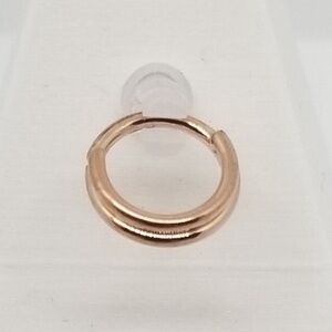 14K Gold Double Stack Hoop Septum Clicker